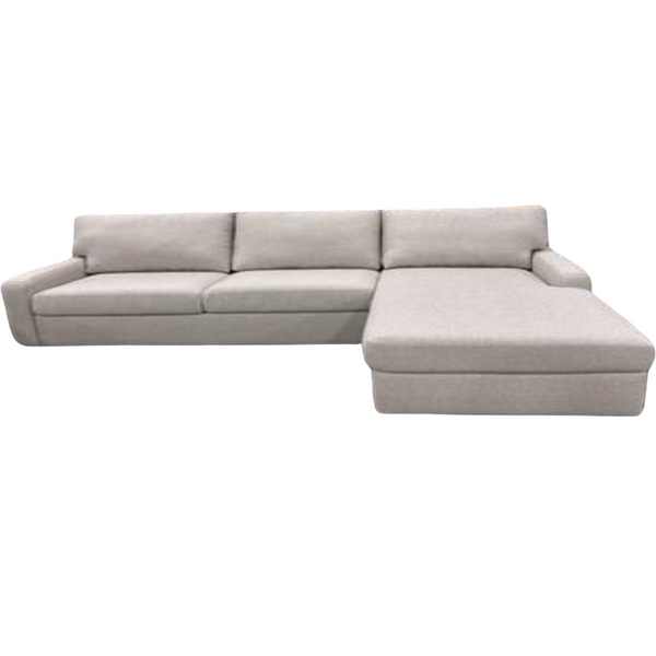 Carson RAF Chaise Sectional, Archer Linen Performance Fabric/Mink, 117"W x 68"D