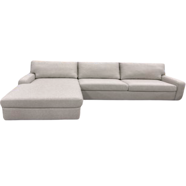 Carson LAF Chaise Sectional, Archer Linen Performance Fabric/Mink, 117"W x 68"D