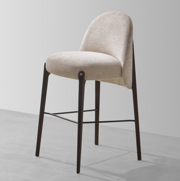 Ames Bar Chair, Smoked Oak/Gema/Arda Pearl