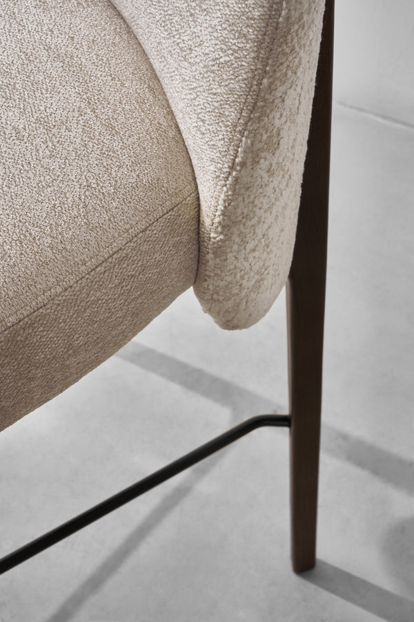 Ames Bar Chair, Smoked Oak/Gema/Arda Pearl
