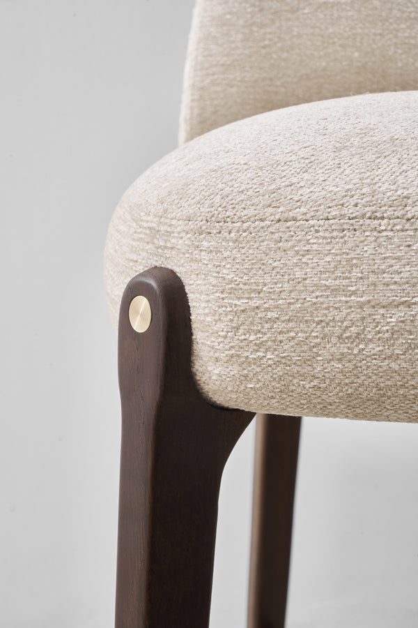 Ames Bar Chair, Smoked Oak/Gema/Arda Pearl