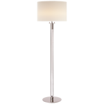 Riga Floor Lamp, Polished Nickel with Clear Glass
