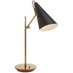 Clemente Table Lamp, Hand-Rubbed Antique Brass/Black
