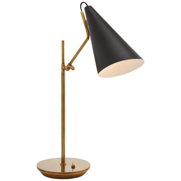 Clemente Table Lamp, Hand-Rubbed Antique Brass/Black