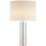 Lineham Table Lamp, Crystal with Polished Nickel