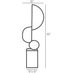 Hiroshi Floor Sculpture, 52"H