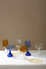 Aurelia Coupe Glass, White/Clear