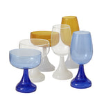 Aurelia Coupe Glass, White/Clear