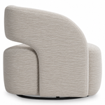 Chloe Fabric Swivel Chair - White/Cream Chenille