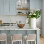 Surrey 24" Counter Stool, Cream White Leather