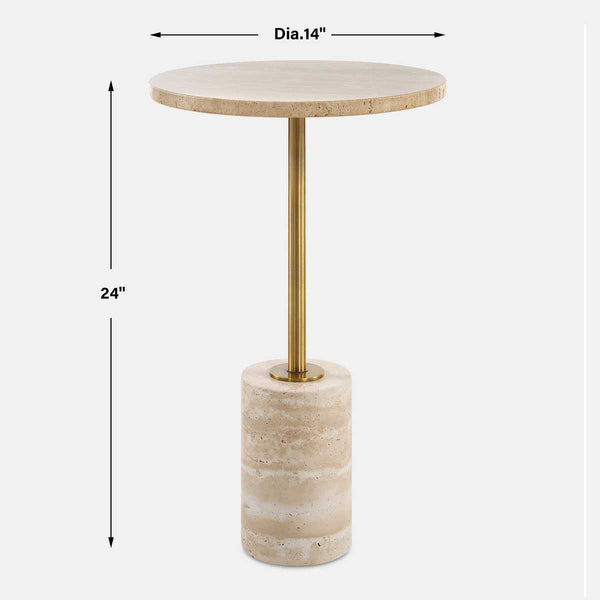 Malya Accent Table, 14"Dia x 24"H