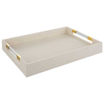Wessex Tray, White, 19"W x 3"H x 14"D
