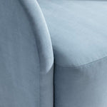 Chloe Fabric Swivel Chair - Blue Velvet