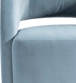 Chloe Fabric Swivel Chair - Blue Velvet