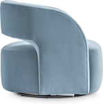 Chloe Fabric Swivel Chair - Blue Velvet