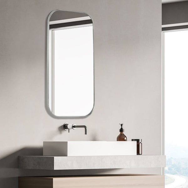 Taft Mirror - Polished Nickel, 21"W x 41"H x 1"D