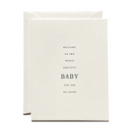 'Welcome to the World Baby' Greeting Card, Natural