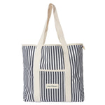 Beach Bag, Navy Stripe