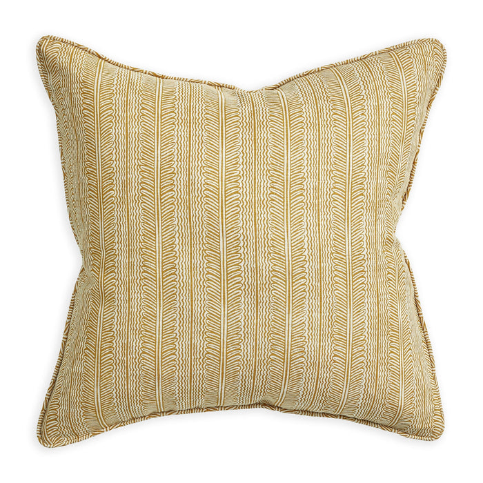 Balos Saffron Linen Cushion, 20" x 20"