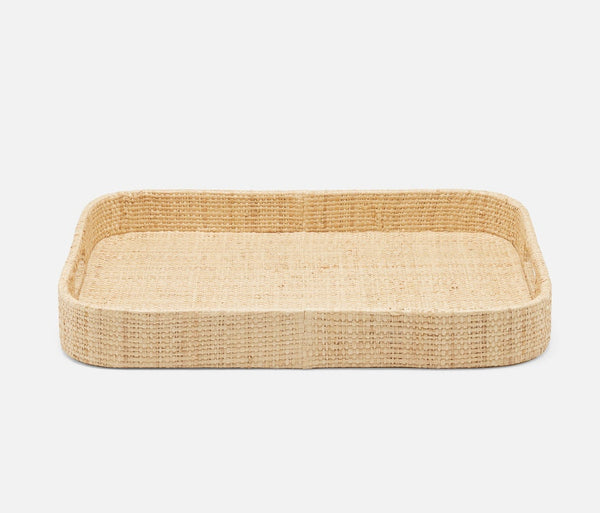 Barth Rectangular Tray - Rattan, 17" x 14"