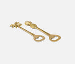 Crawford Polished Gold Bottle Opener, S/2