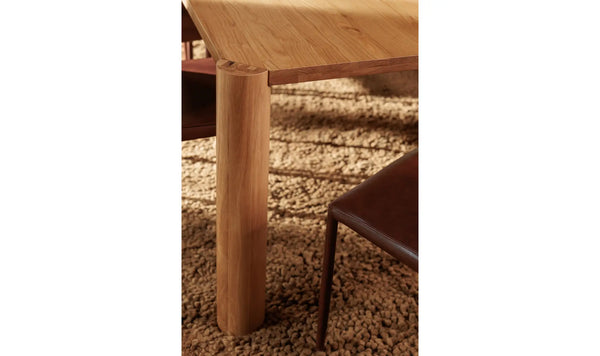Post Small Dining Table - Natural Oak, 76" W x 36" D