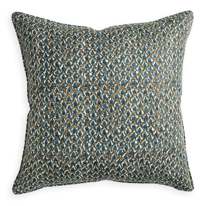 Biarritz Tobacco Linen Cushion, 22" x 22"