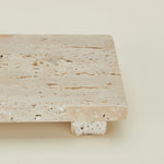 Travertine Footed Serving Board, Beige