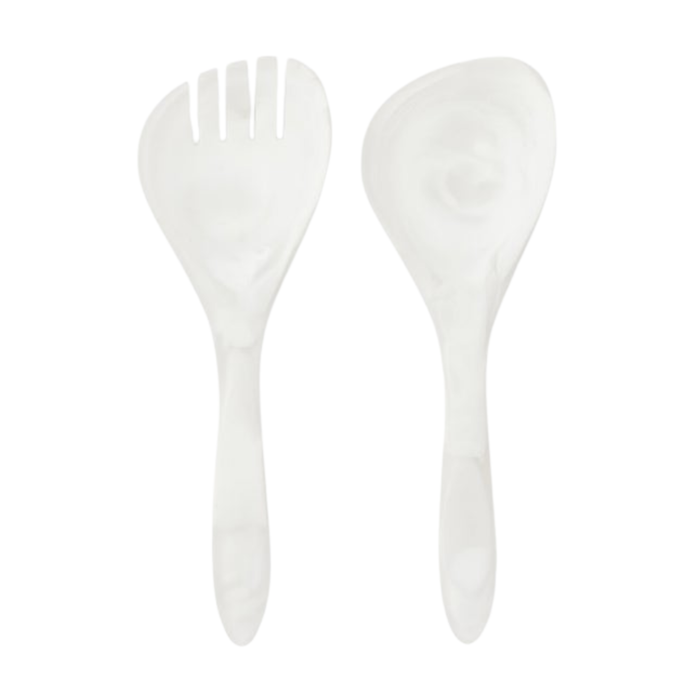Laney Serving Set - White Swirled