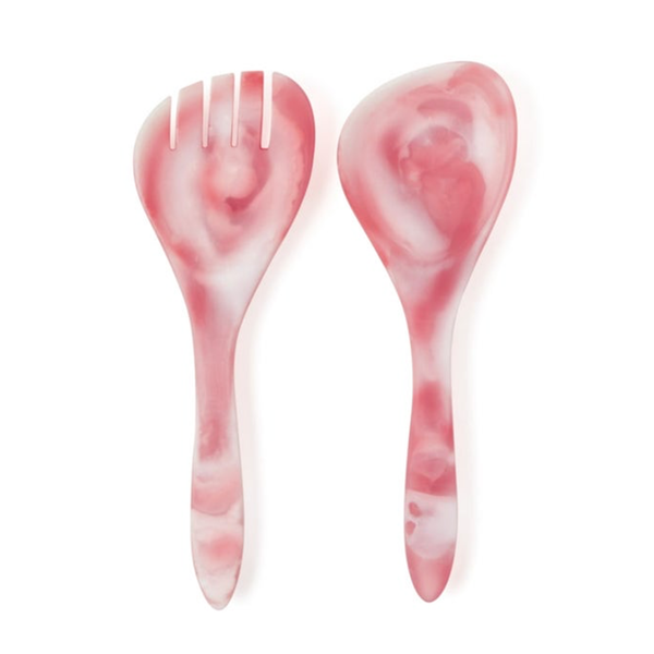 Laney Serving Set - Pink Swirled
