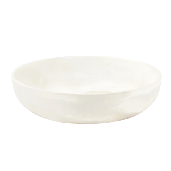 Hugo Serving Bowl - White Swirled, 13.5"Dia