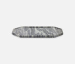 Aila Gray Marble Serving Tray, 14"W