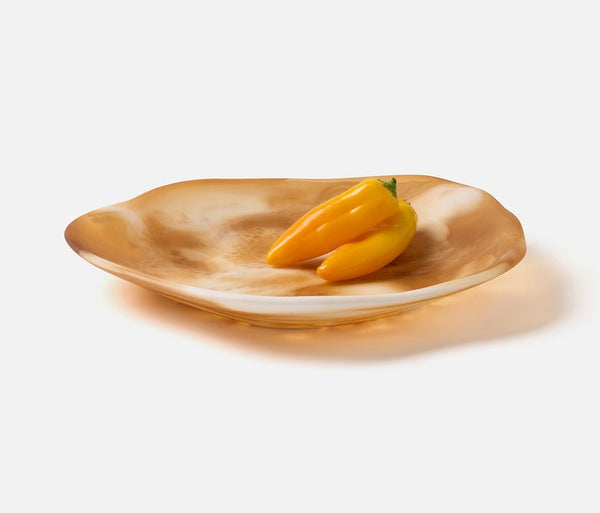Beatrix Serving Trays - Amber Swirled, 2 Sizes