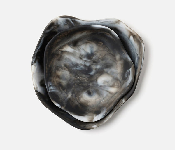 Beatrix Serving Trays - Black Swirled, 2 sizes