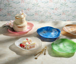 Beatrix Serving Trays - White Swirled, 2 Sizes