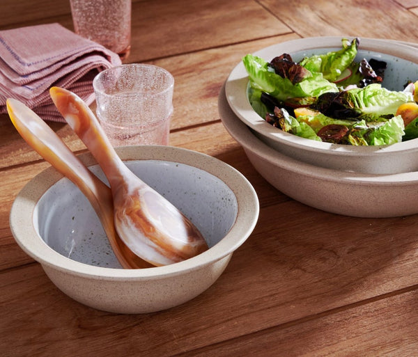 Laney Serving Set - Amber Swirled