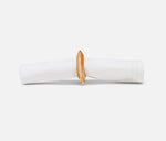Tansy Amber Swirled Napkin Ring, S/4