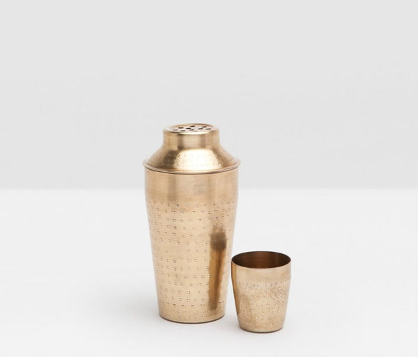 Winsford Antique Hammered Brass Cocktail Shaker