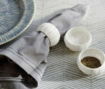 Marina White Sea Urchin Napkin Rings, S/4