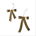 Brassy Bow Ornament, 2 Sizes