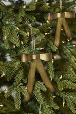 Brassy Bow Ornament, 2 Sizes