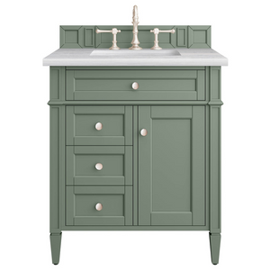 BRITTANY 30IN SGL VANITY SMOKEY CELADON W 3CM CAR TOP