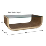 Farrington Coffee Table, 53"W x 18"H x 29"D