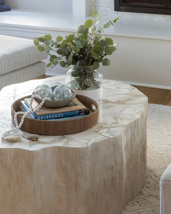 Monarch Round Tray, Natural, Large, 22"Dia