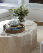 Monarch Round Tray, Natural, Small, 17.75"Dia