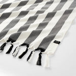 Cabana Turkish Towel Black & White Stripe