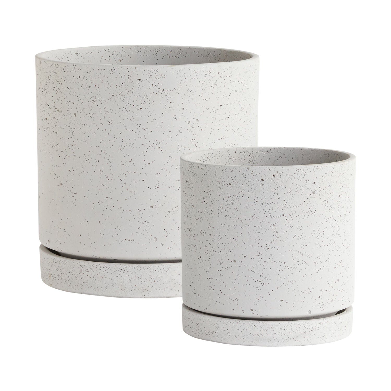 Callahan Pot with Saucer, Terrazzo, 2 Sizes