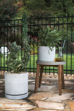 Callahan Pot with Saucer, Terrazzo, 2 Sizes