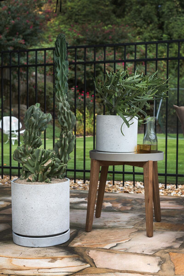 Callahan Pot with Saucer, Terrazzo, 2 Sizes