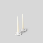 White Candle Holders, Set of 2, Available in 2 Sizes